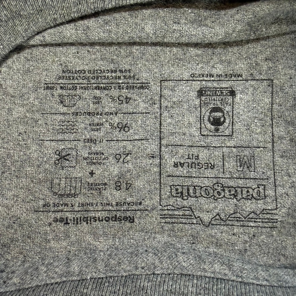 Patagonia Responsibili-Tee Long Sleeve Gray Sunset Mountain Graphic Shirt‎ 38517 - Picture 3 of 8